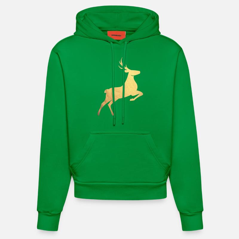 Goldener Hirsch - Sweat à capuche bio ajusté fabriqué en UE - City Green