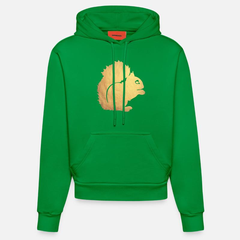 écureuil d'or - Sweat à capuche bio ajusté fabriqué en UE - City Green