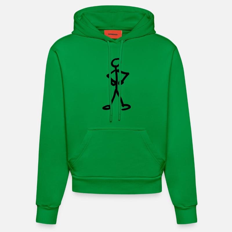 chiffre de bâton - Sweat à capuche bio ajusté fabriqué en UE - City Green