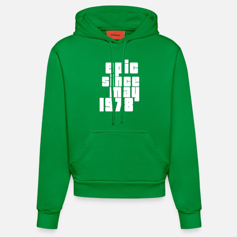 epic since may 1978 - Sweat à capuche bio ajusté fabriqué en UE - City Green