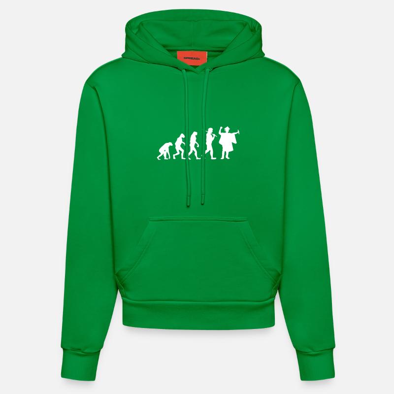 Graduation - Evolution - Cadeau - Sweat à capuche bio ajusté fabriqué en UE - City Green