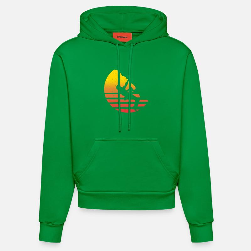 montée - Sweat à capuche bio ajusté fabriqué en UE - City Green