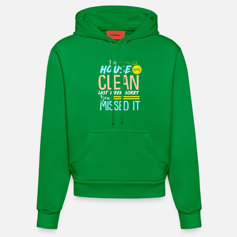 Drôle propre maison - Sweat à capuche bio ajusté fabriqué en UE - City Green