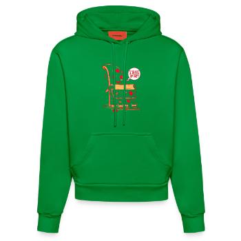 Do You Want A Pizza Of Me? - Organic Fitted Hoodie Made in EU - City Green - Front