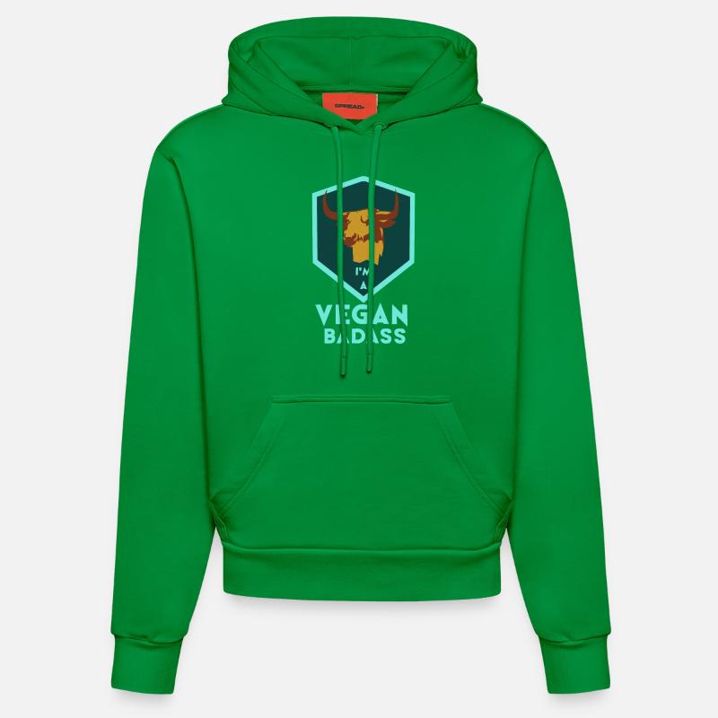 Je suis un vegan difficile - Sweat à capuche bio ajusté fabriqué en UE - City Green