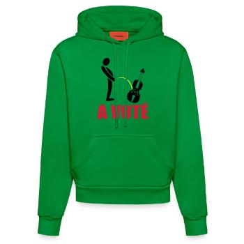 A voté - Sweat à capuche bio ajusté fabriqué en UE - City Green - Devant