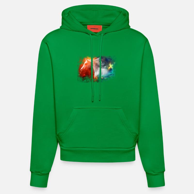 Cheval - Sweat à capuche bio ajusté fabriqué en UE - City Green