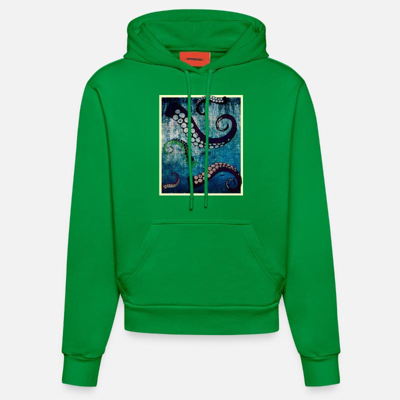 Tentacules de poulpe - Sweat à capuche bio ajusté fabriqué en UE - City Green