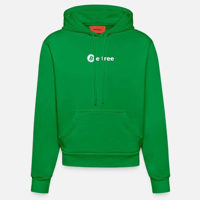 BTC être libre - Sweat à capuche bio ajusté fabriqué en UE - City Green