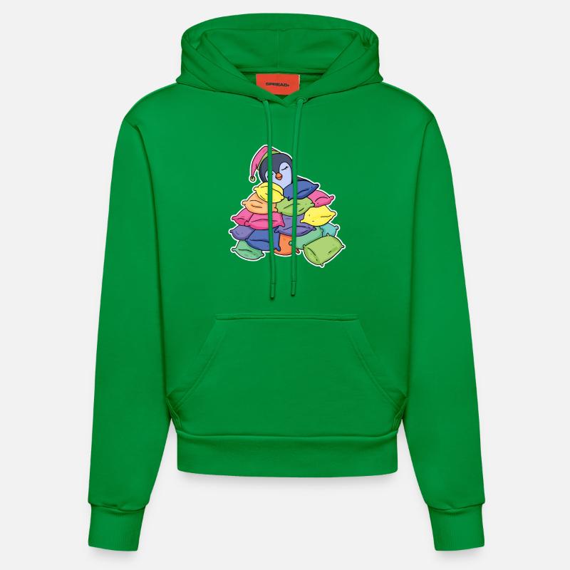 Pingouin endormi - Sweat à capuche bio ajusté fabriqué en UE - City Green