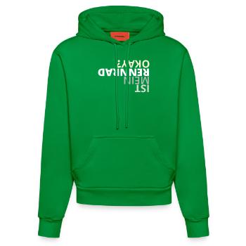 Rennrad Geswchenk für Rennrad Freunde - Organic Fitted Hoodie Made in EU - City Green - Vorne