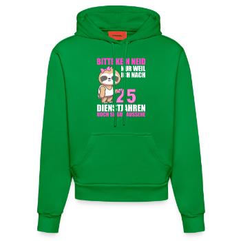 25 Jahre im Dienst 25 Jähriges Dienstjubiläum - Organic Fitted Hoodie Made in EU - City Green - Vorne