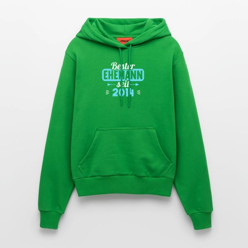 Beste Ehefrau Bester Ehemann seit 2014 Organic Fitted Hoodie Made in EU