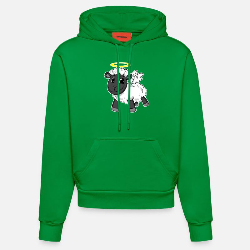 Ange mouton - Sweat à capuche bio ajusté fabriqué en UE - City Green