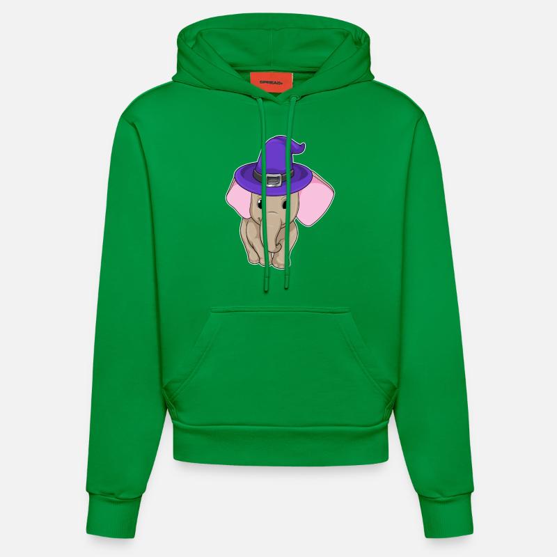 L’éléphant comme sorcier - Sweat à capuche bio ajusté fabriqué en UE - City Green