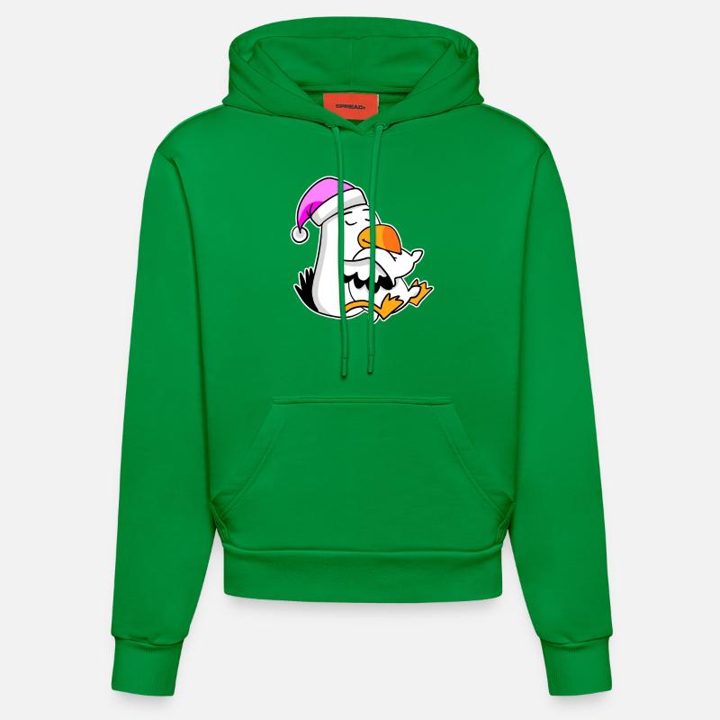 Albatros Oiseau mouette - Sweat à capuche bio ajusté fabriqué en UE - City Green
