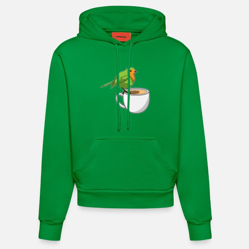 Tasse à café Bird - Sweat à capuche bio ajusté fabriqué en UE - City Green