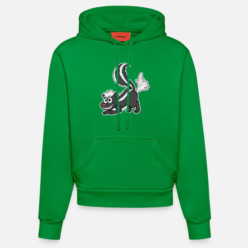 Mouffette de Skunk - Sweat à capuche bio ajusté fabriqué en UE - City Green