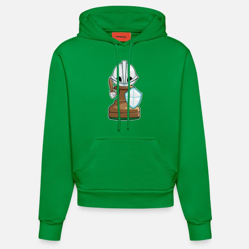 Pion Pion Échecs - Sweat à capuche bio ajusté fabriqué en UE - City Green