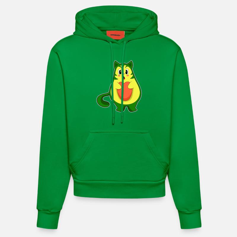 Avocat de chat - Sweat à capuche bio ajusté fabriqué en UE - City Green