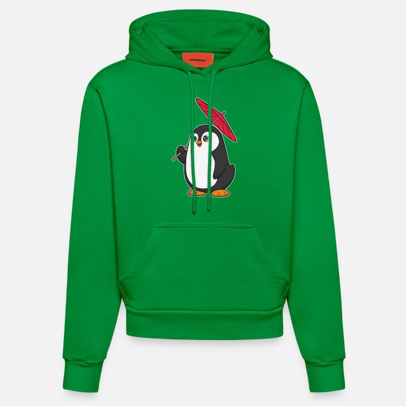 Parapluie pingouin - Sweat à capuche bio ajusté fabriqué en UE - City Green