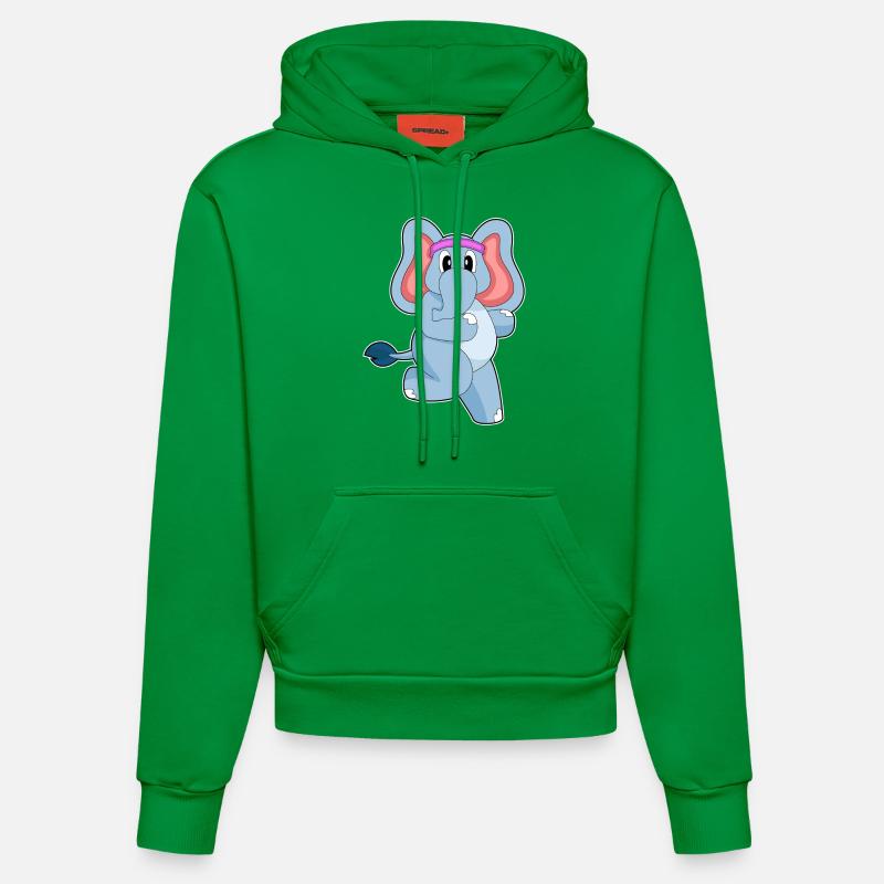 Elephant Jogger Jogging - Sweat à capuche bio ajusté fabriqué en UE - City Green