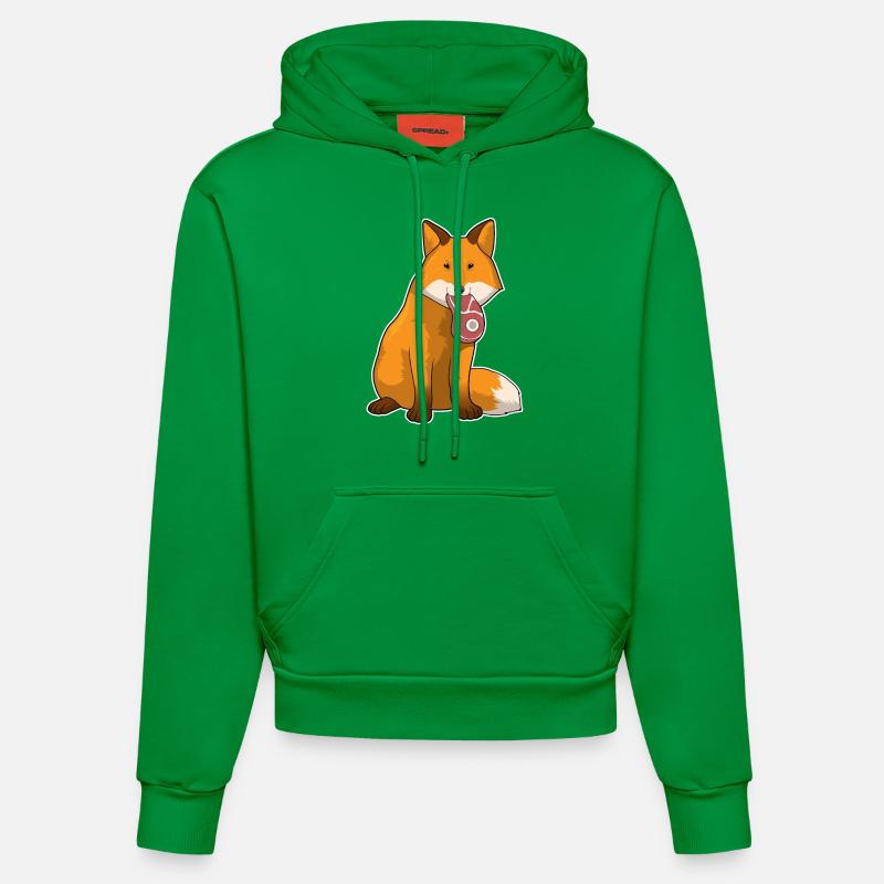 Fuchs Fleisch - Organic Fitted Hoodie Made in EU - City Green