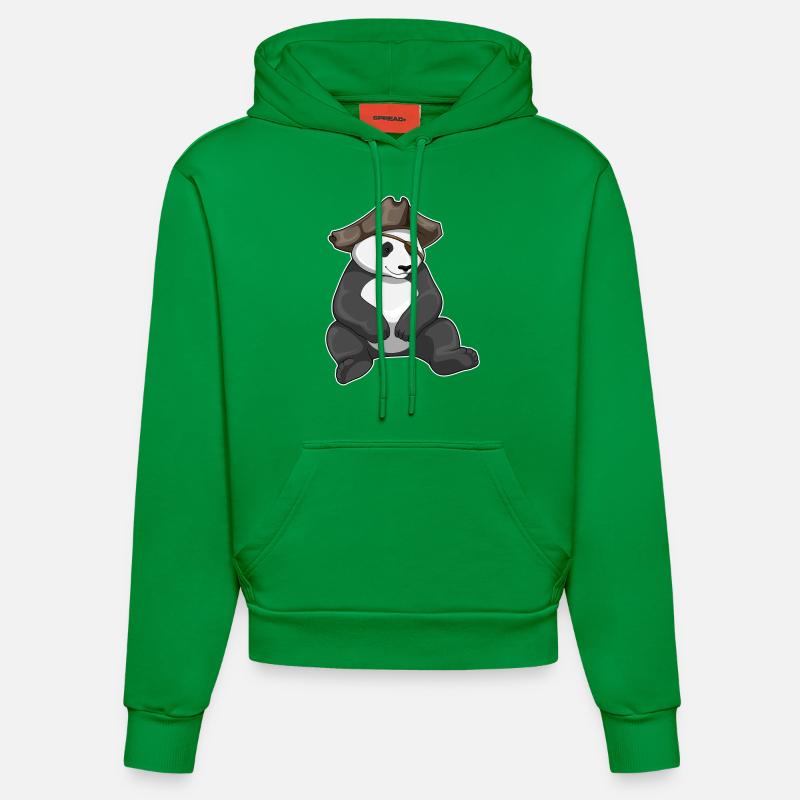 Chapeau de pirate panda - Sweat à capuche bio ajusté fabriqué en UE - City Green