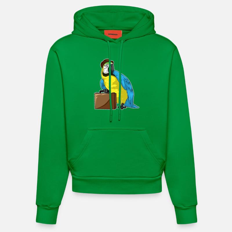 Porte-documents Parrot Entrepreneur - Sweat à capuche bio ajusté fabriqué en UE - City Green