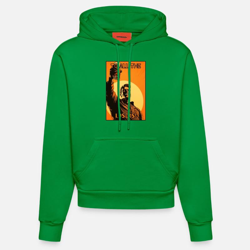 Bravo à tous les perdants - Sweat à capuche bio ajusté fabriqué en UE - City Green