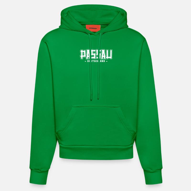 Passauerin Passauer Passau - Sweat à capuche bio ajusté fabriqué en UE - City Green