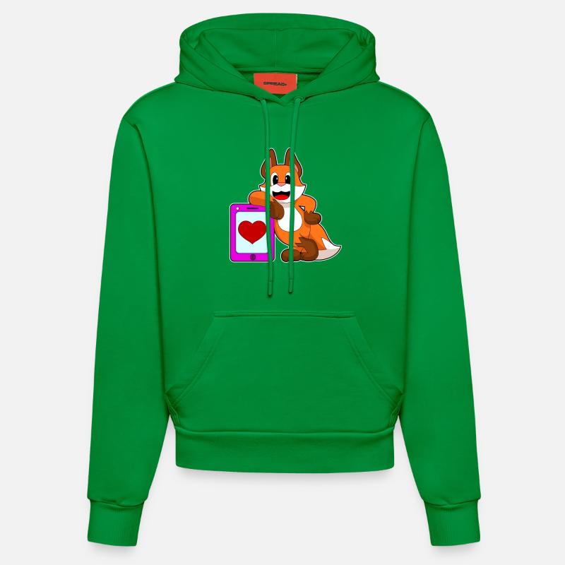 Cœur de renard - Sweat à capuche bio ajusté fabriqué en UE - City Green