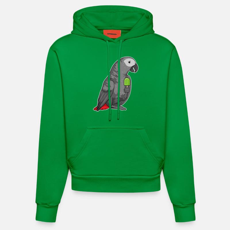 Perroquet Popsicle - Sweat à capuche bio ajusté fabriqué en UE - City Green