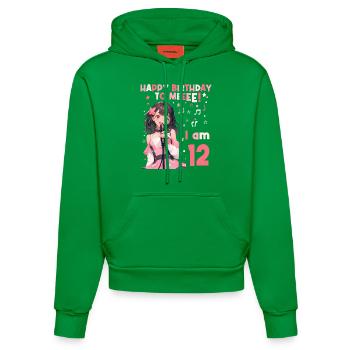 Anime Mandga K-Pop KPop Fille 12e anniversaire - Sweat à capuche bio ajusté fabriqué en UE - City Green - Devant