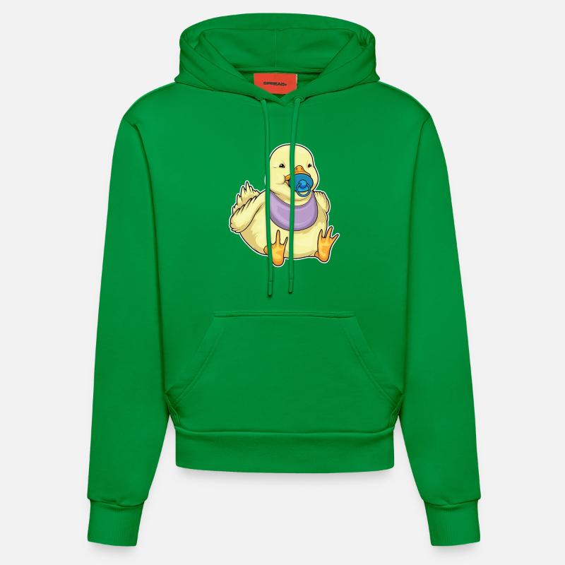 Dossard sucette de canard - Sweat à capuche bio ajusté fabriqué en UE - City Green