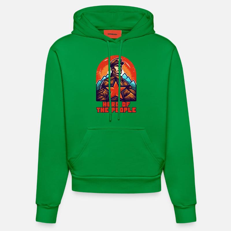 Le héros du peuple - Sweat à capuche bio ajusté fabriqué en UE - City Green