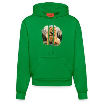 Chow Chow pour chien - Sweat à capuche bio ajusté fabriqué en UE - City Green - Devant