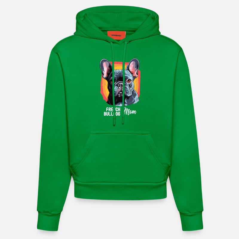 Chien Bouledogue Français - Sweat à capuche bio ajusté fabriqué en UE - City Green