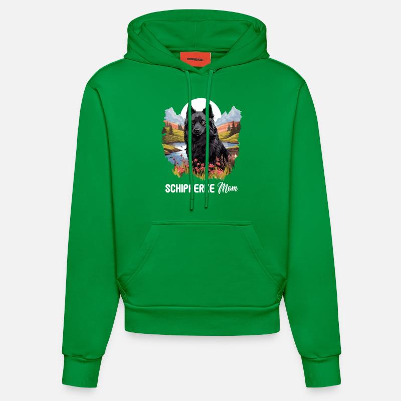 Schipperke - Sweat à capuche bio ajusté fabriqué en UE - City Green
