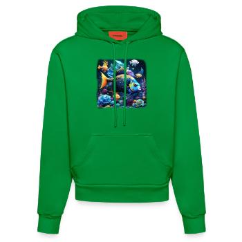 Skalar - Organic Fitted Hoodie Made in EU - City Green - Vorne