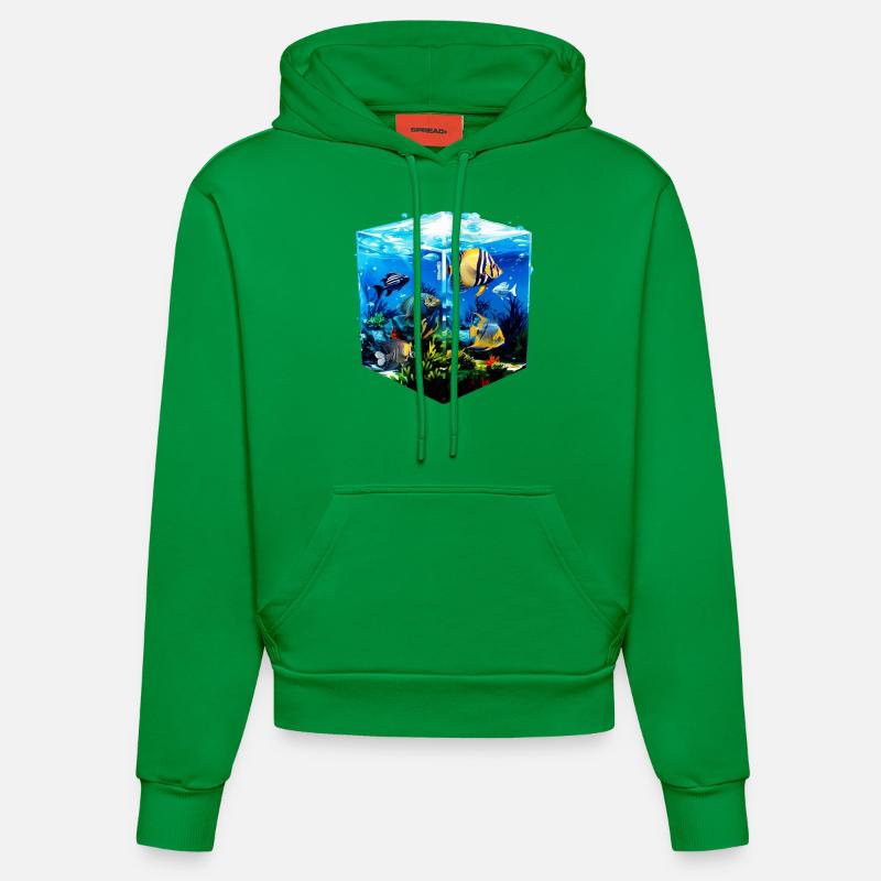 Angelfish - Sweat à capuche bio ajusté fabriqué en UE - City Green