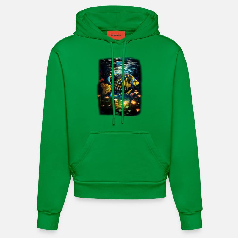 Angelfish - Sweat à capuche bio ajusté fabriqué en UE - City Green
