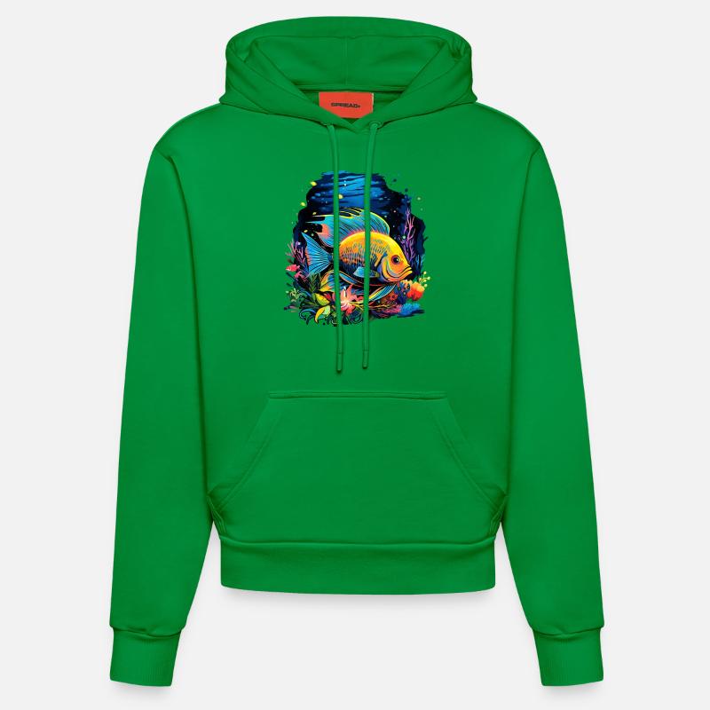 Angelfish - Sweat à capuche bio ajusté fabriqué en UE - City Green