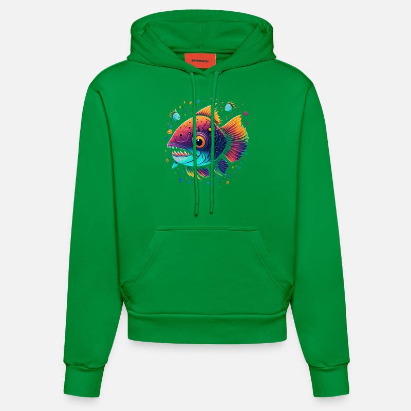 Angelfish - Sweat à capuche bio ajusté fabriqué en UE - City Green