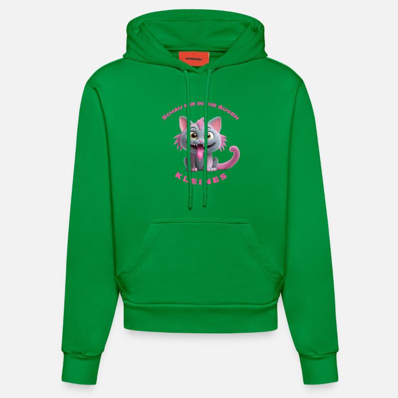 Regarde-moi dans les yeux petit - Sweat à capuche bio ajusté fabriqué en UE - City Green