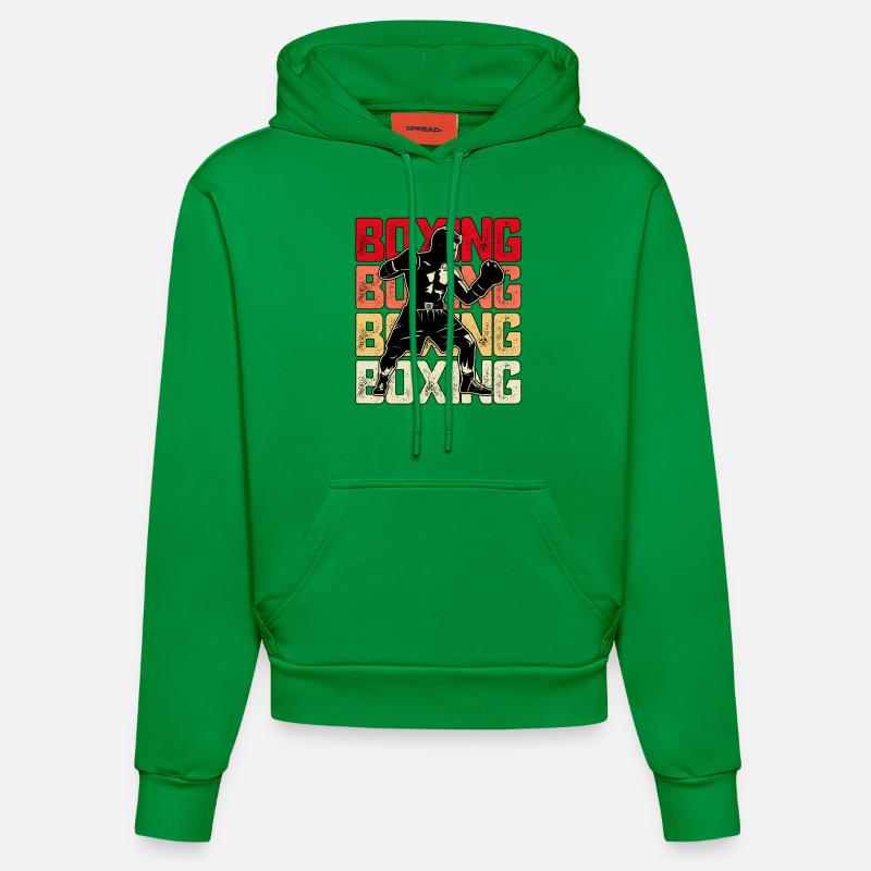 Boxe - Sweat à capuche bio ajusté fabriqué en UE - City Green