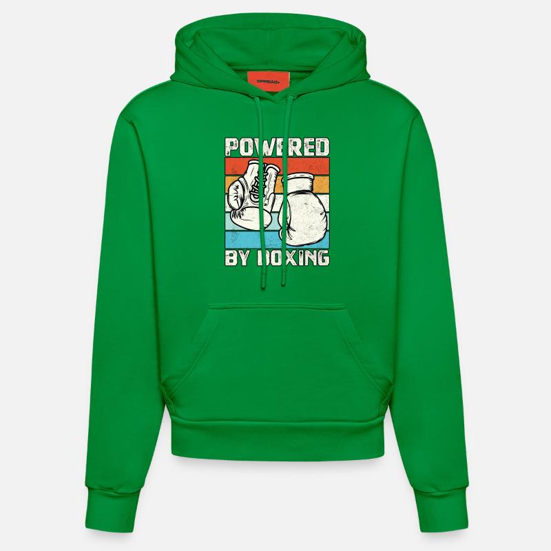 Propulsé par la boxe - Sweat à capuche bio ajusté fabriqué en UE - City Green