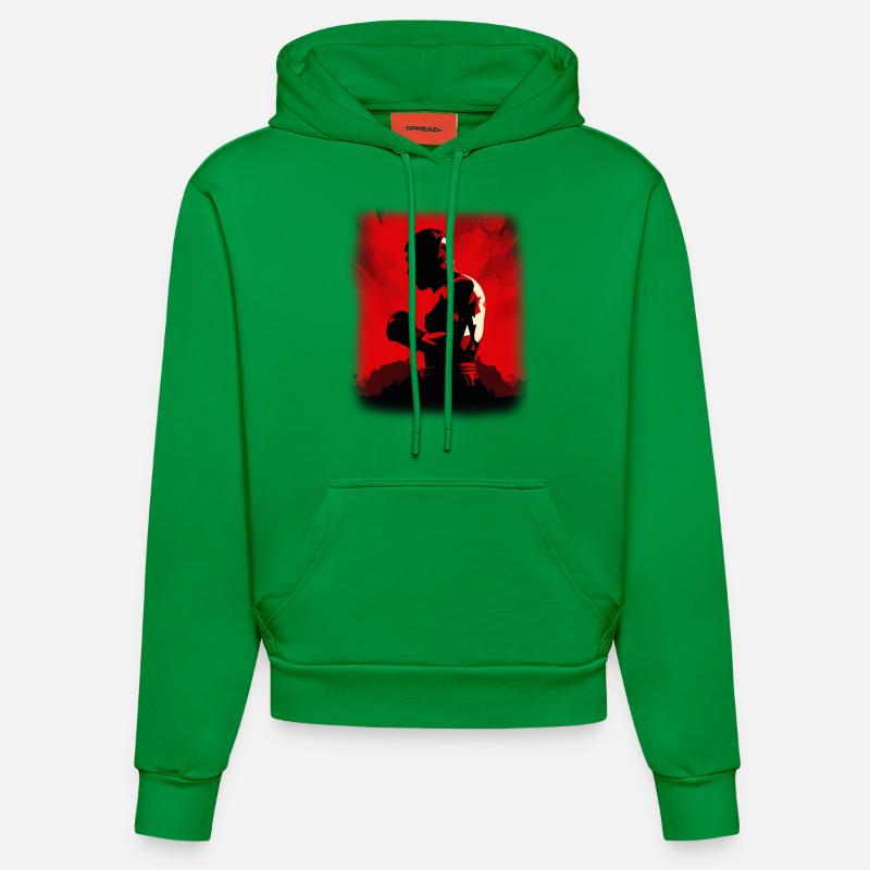 Boxe - Sweat à capuche bio ajusté fabriqué en UE - City Green