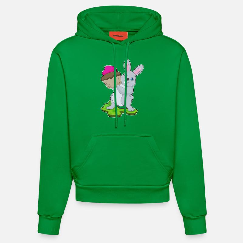 Cupcake lapin - Sweat à capuche bio ajusté fabriqué en UE - City Green