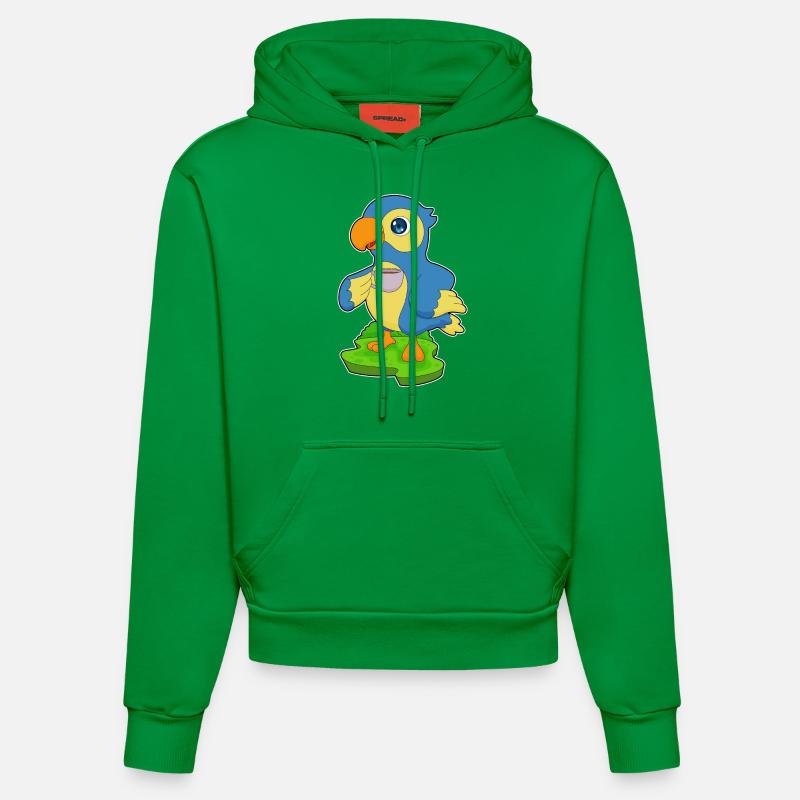 Tasse de café perroquet - Sweat à capuche bio ajusté fabriqué en UE - City Green